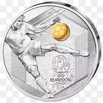 欧足联2016年欧元银币货币-汉堡印刷