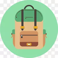 背包电脑图标行李旅行-出国旅行