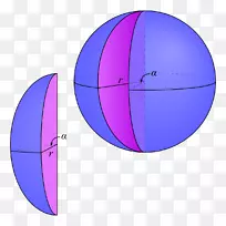 球面圆线球面楔形球几何.球面