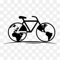 世界环境日自行车自然环境地球日隔离载体