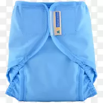 布尿布挂钩和环形紧固件服装.蓝色盖子