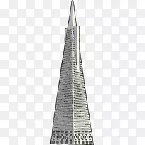 Transamerica金字塔建筑剪贴画-著名建筑