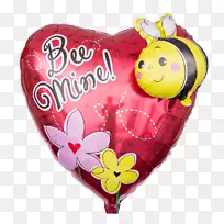 玩具气球爱心脏礼物-采蜜蜂