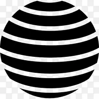 地球计算机图标符号.条纹