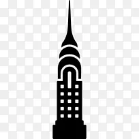 纽约市建筑计算机图标-著名建筑
