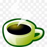 咖啡杯早餐绿色咖啡浓咖啡杯