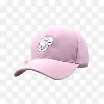 棒球帽，帽子，全帽-粉红色的兔子耳朵