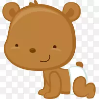 儿童尿布熊婴儿剪贴画-熊卡通