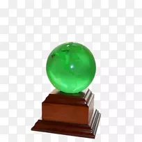 宝石玉绿球-水晶盒