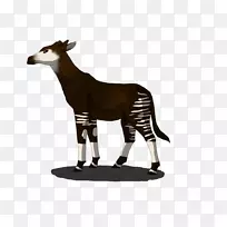 Okapi长颈鹿叉角马画-快速剪裁