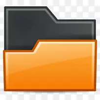 电脑图标目录剪贴画橙色