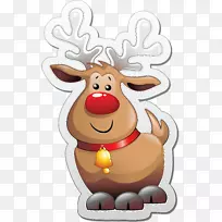 圣诞老人的驯鹿鲁道夫圣诞驯鹿