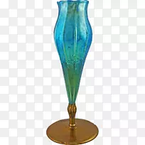 玻璃孔雀花瓶蒂芙尼玻璃