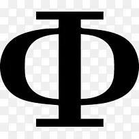 希腊字母Phi字母标记