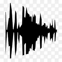 声波计算机图标剪辑艺术波