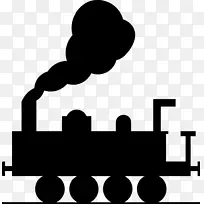 铁路运输列车蒸汽机车轨道夹艺术列车