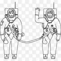 阿波罗14号航天服航天剪贴画-宇航员
