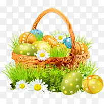 复活节篮子复活节兔子剪贴画-复活节