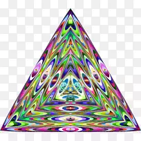 紫色对称三角形图案-紫色