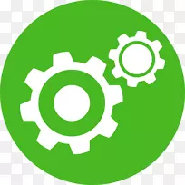 电脑图标销售点客户关系管理绿色4解决方案业务-业务