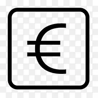欧元签名电脑图标银行