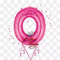 Mylar气球派对粉红气球