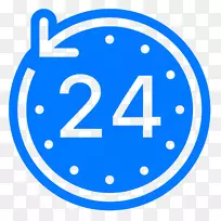 电脑图标24小时时钟剪辑艺术
