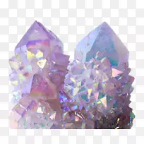 石英晶体愈合矿物粉彩岩