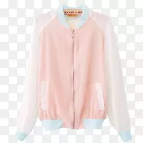 服装袖子衬衫粉红色实验室大衣.原宿风格