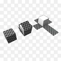 UV贴图纹理映射立方体三维建模三维计算机图形-折纸效果