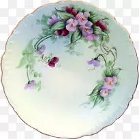 餐具盘板陶瓷碟.手绘花卉材料