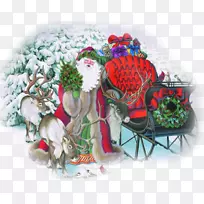 圣诞老人，圣诞雪橇，鲁道夫-圣诞节雪