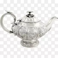 茶壶纯银标志古董银