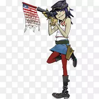 二维面条Gorillaz脏哈利画-面条卡通