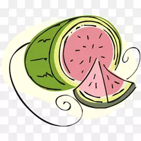 西瓜食品剪贴画-西瓜