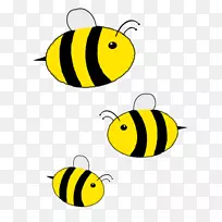 蜜蜂昆虫授粉器剪贴画-蜜蜂主题