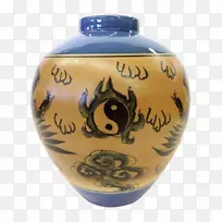 陶瓷花瓶钴蓝陶器花瓶