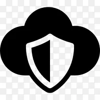 云存储云计算计算机图标web托管服务云安全