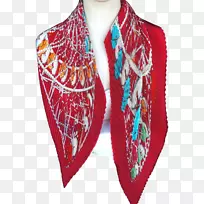 围巾披肩，脖子，洋红色