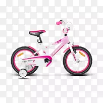 自行车脱轨者克罗斯a自行车车架车轮-粉红色自行车