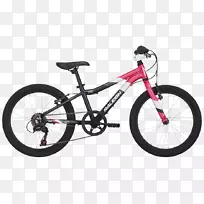 自行车立方体自行车，齿轮色山地车-粉红色自行车