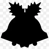 圣诞黑白单色画-穆沙夫徽标装饰品