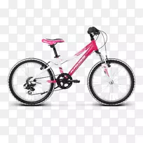 克罗斯萨自行车曲柄山地车脱轨者-粉红色自行车