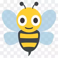 蜜蜂表情符号贴纸-蜜蜂设计资料免费下载