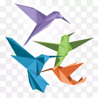 折纸艺术传播-折纸鸟