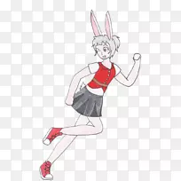 服装素描服装-白兔