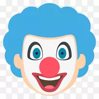 Emojipedia小丑可爱的狗脸-硬剪贴画
