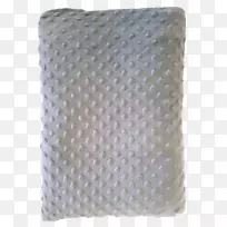 毛毯垫抛枕头羽毛灰色质地