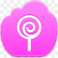 电脑图标符号剪辑艺术-粉红色棒棒糖