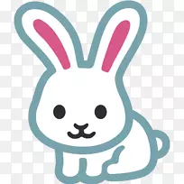 复活节兔子表情符号荷兰兔贴兔耳